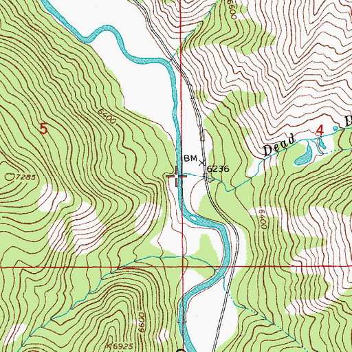 Topographic Map of Dead Dog Creek, WY