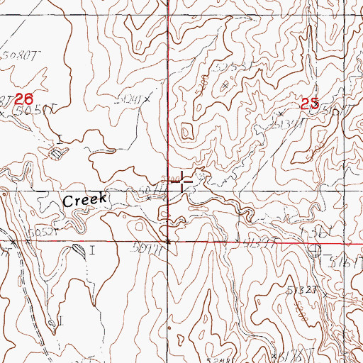 Topographic Map of Dead Dog Draw, WY