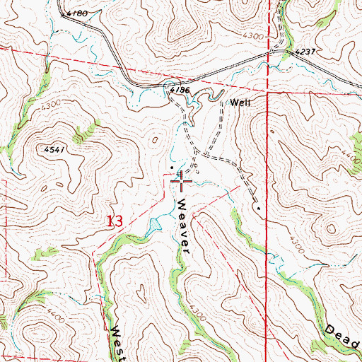 Topographic Map of Dead Indian Draw, WY