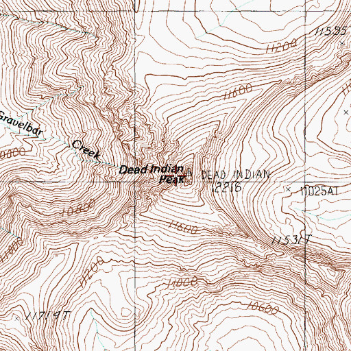 Topographic Map of Dead Indian Peak, WY