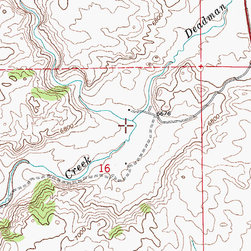 Topographic Map of Deadman Creek, CO