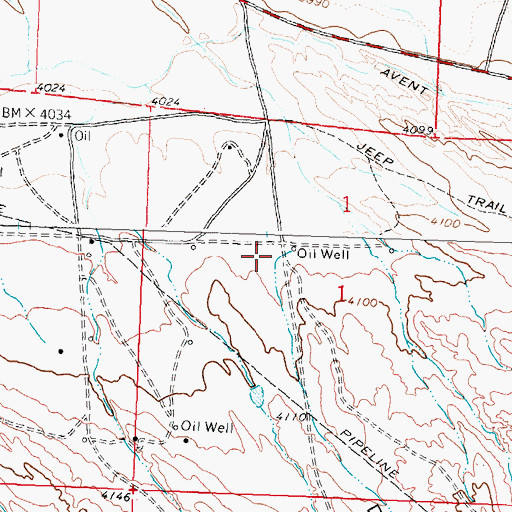Topographic Map of Deadman Gulch, WY