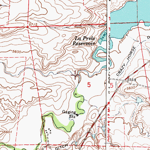 Topographic Map of Deadwood Creek, WY