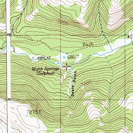 Topographic Map of Death Gulch, WY