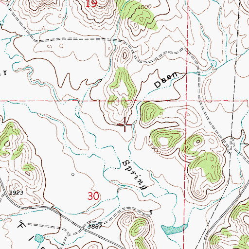 Topographic Map of Deen Draw, WY