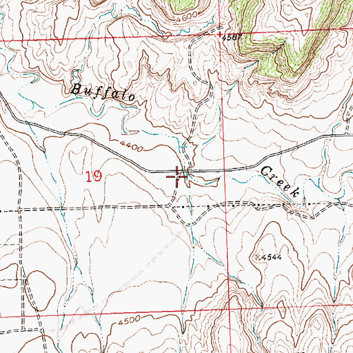 Topographic Map of Deer Canyon, WY