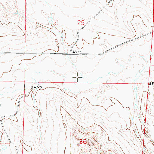 Topographic Map of Deer Creek, WY