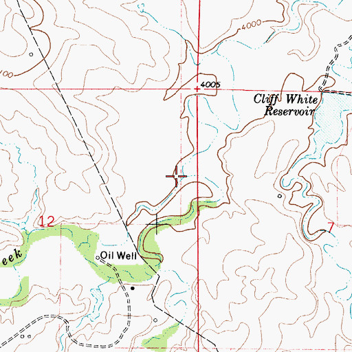 Topographic Map of Deer Creek, WY