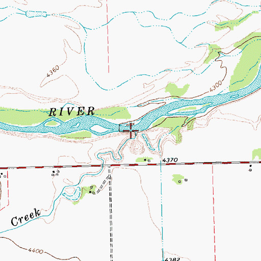 Topographic Map of Deer Creek, WY