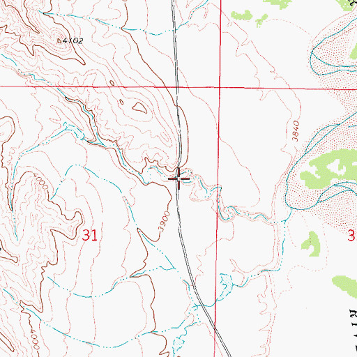 Topographic Map of Deer Gulch, WY