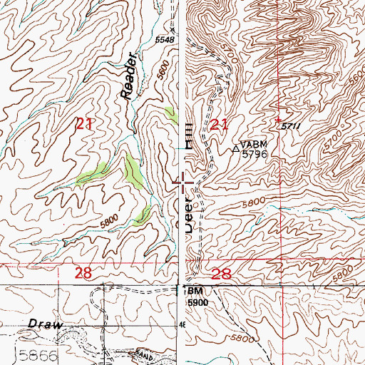 Topographic Map of Deer Hill, WY
