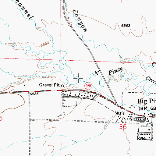 Topographic Map of Deer Hill Draw, WY