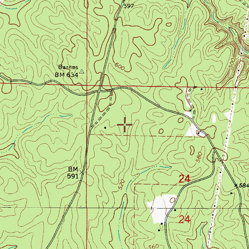 Topographic Map of Piney Wood Cemetery, AL