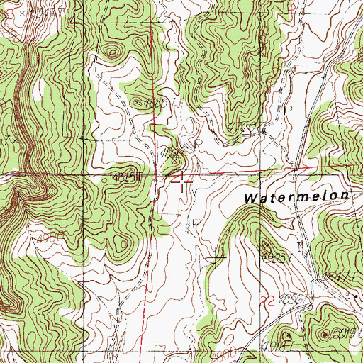 Topographic Map of Delaney Canyon, WY
