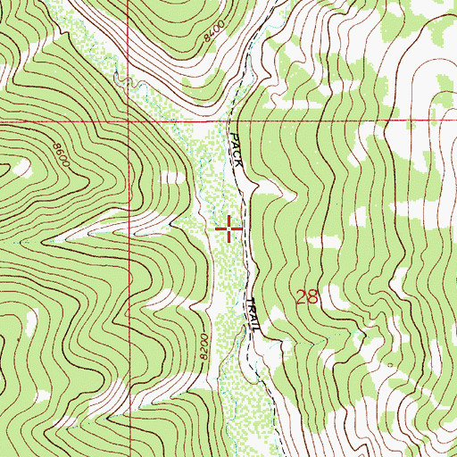 Topographic Map of Devils Hole Creek, WY