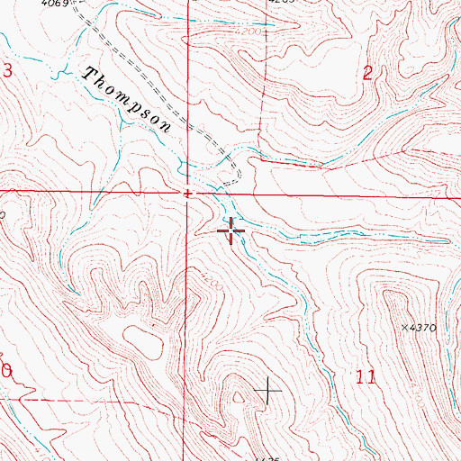 Topographic Map of Devoe Draw, WY