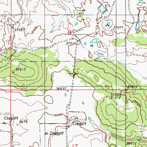 Topographic Map of Dewitt Ranch, WY