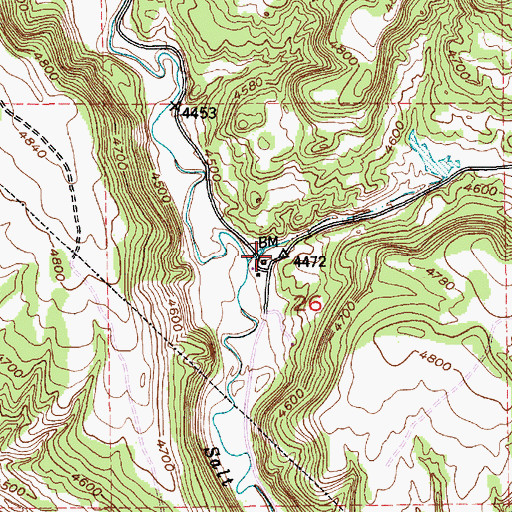 Topographic Map of Dey Draw, WY