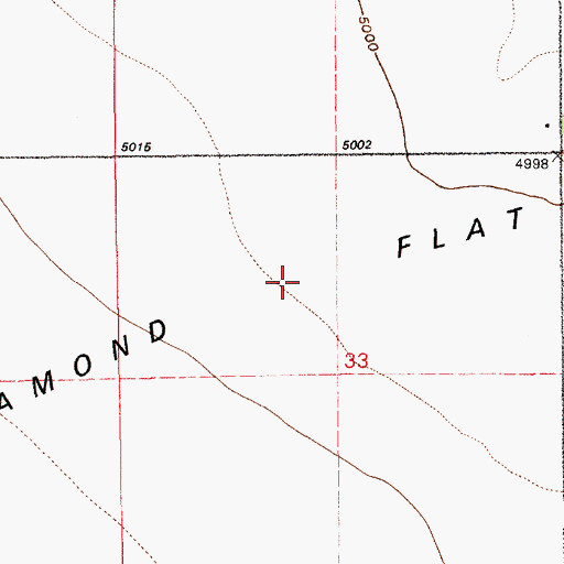 Topographic Map of Diamond Flat, WY