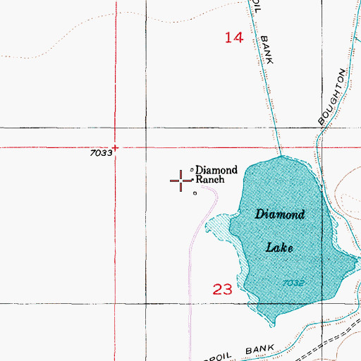 Topographic Map of Diamond Ranch, WY