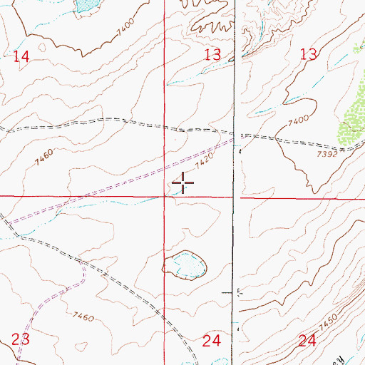 Topographic Map of Dickey Creek, WY