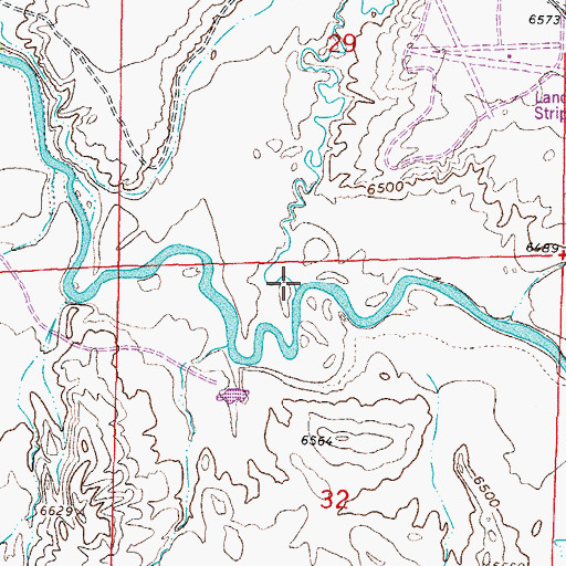 Topographic Map of Difficulty Creek, WY
