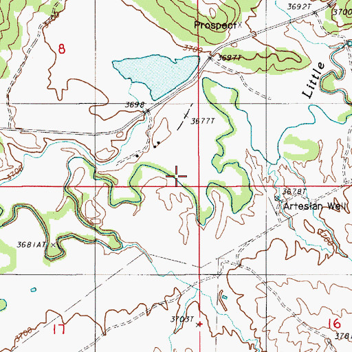 Topographic Map of Dinky Creek, WY