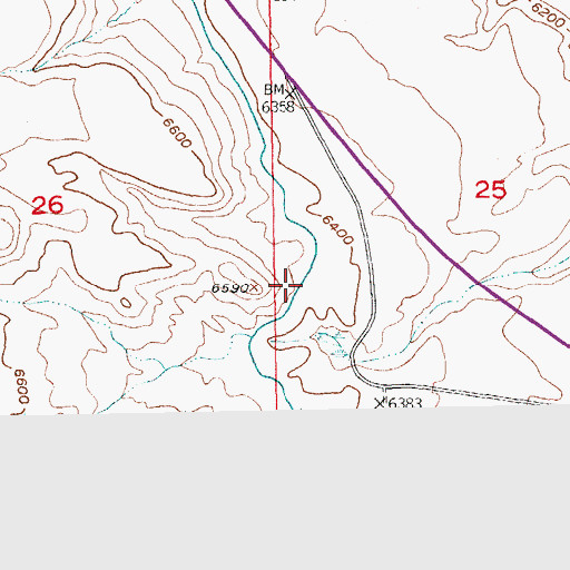 Topographic Map of Dinwoody Canal, WY