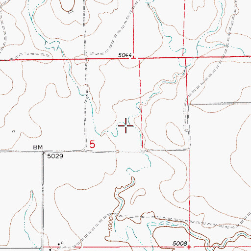 Topographic Map of Dip Creek, WY