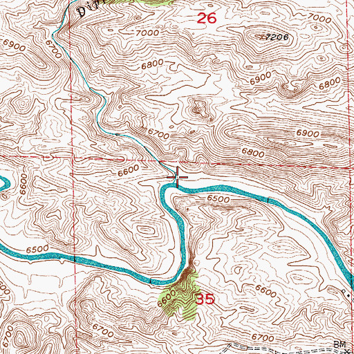 Topographic Map of Dipping Vat Creek, WY