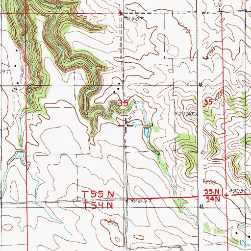 Topographic Map of Dirks School, WY