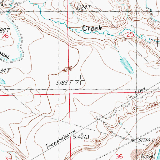 Topographic Map of Ditch H-16, WY