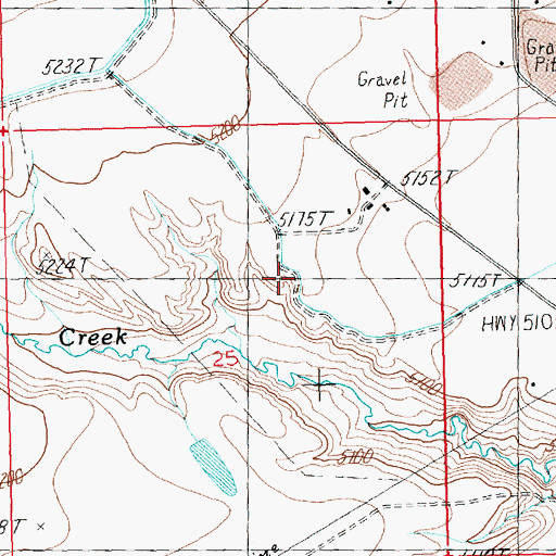 Topographic Map of Ditch H-24, WY