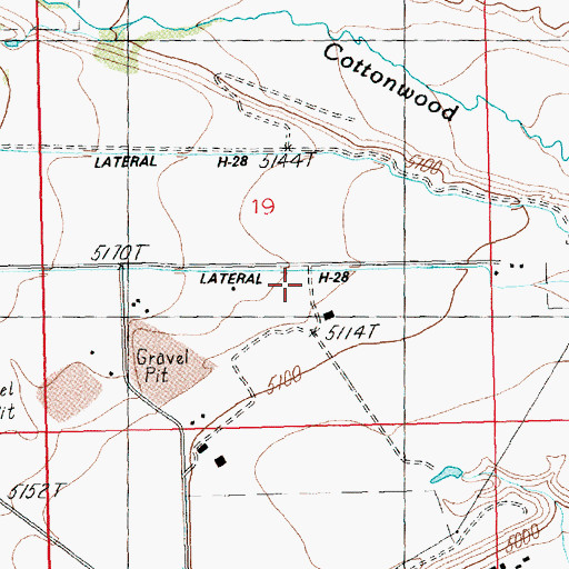Topographic Map of Ditch H-28, WY
