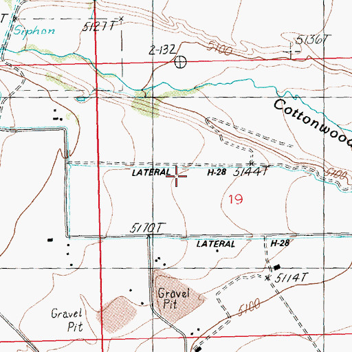 Topographic Map of Ditch H-28, WY