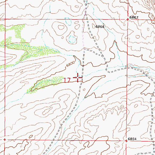 Topographic Map of Dixie Draw, WY