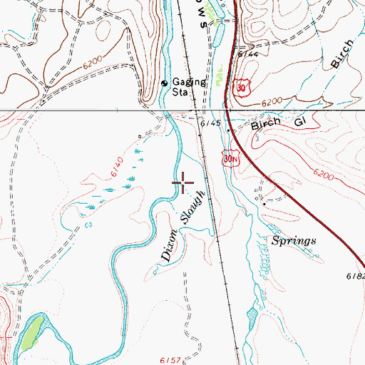 Topographic Map of Dixon Slough, WY