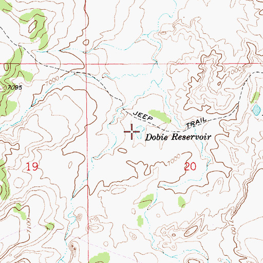 Topographic Map of Dobie Reservoir, WY