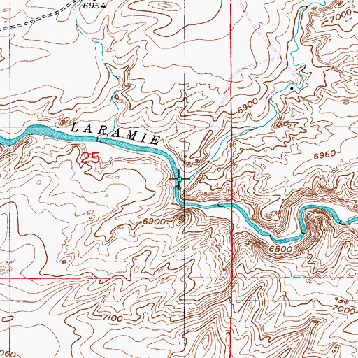 Topographic Map of Dodge Creek, WY