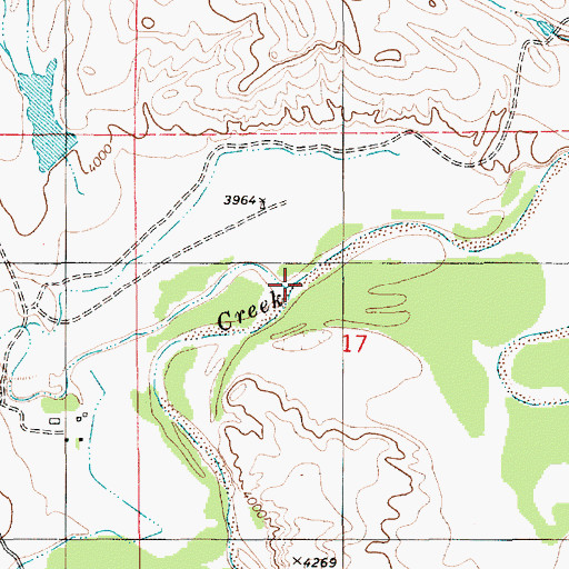 Topographic Map of Dogie Creek, WY