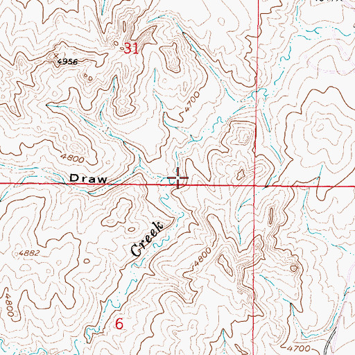Topographic Map of Dogtown Draw, WY