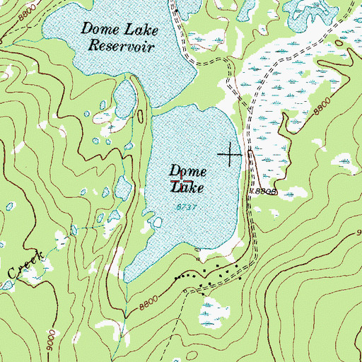 Topographic Map of Dome Lake, WY
