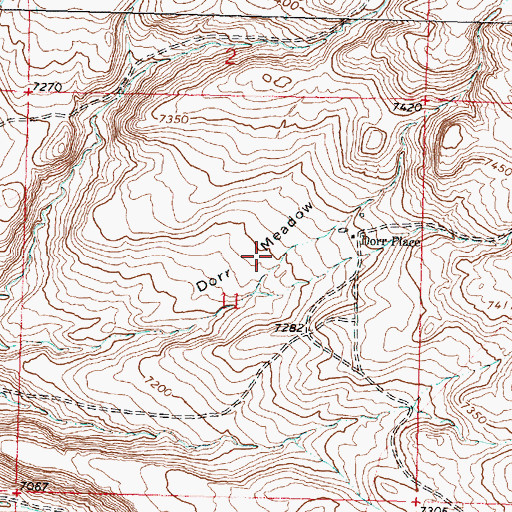 Topographic Map of Dorr Meadow, WY