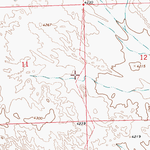 Topographic Map of Dorsey Creek Fence, WY