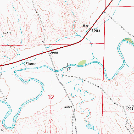 Topographic Map of Double Crossing Creek, WY