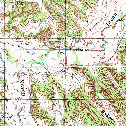 Topographic Map of Douglas School, WY