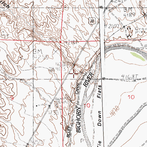 Topographic Map of Down Gulch, WY