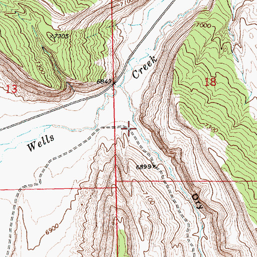 Topographic Map of Dry Canyon, WY
