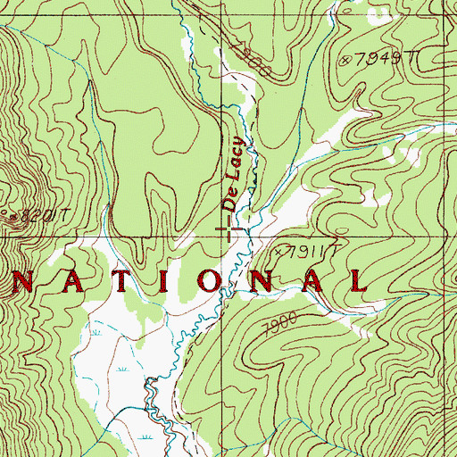 Topographic Map of Dry Creek, WY