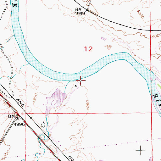 Topographic Map of Dry Creek, WY